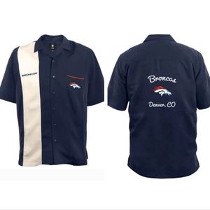 NWT Denver Broncos NFL/ Little Earth "Strike" Bowling Shirt - Men's Medium